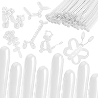 Vista 1 de 260 globos, 50 globos largos, globos blancos 260, globo largo para arco de globos, kit de animales de globo, globos para animales de globo, globos