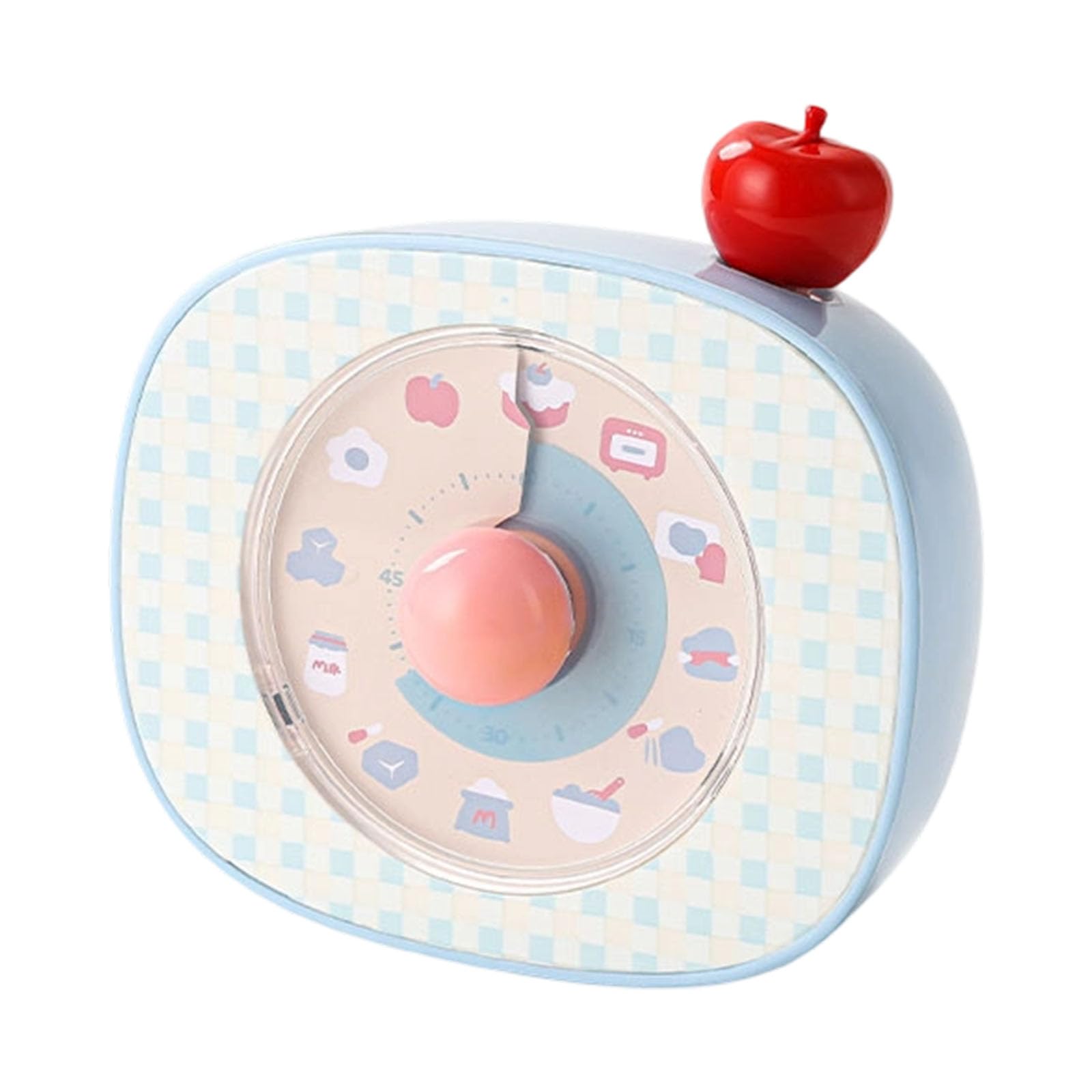 Buxuaaaa Blue Portable Visual Timer For Study & Cooking, Rotating Countdown Clock With Abs Build Quiet Study Clock For Home Organization & Cooking Countdown