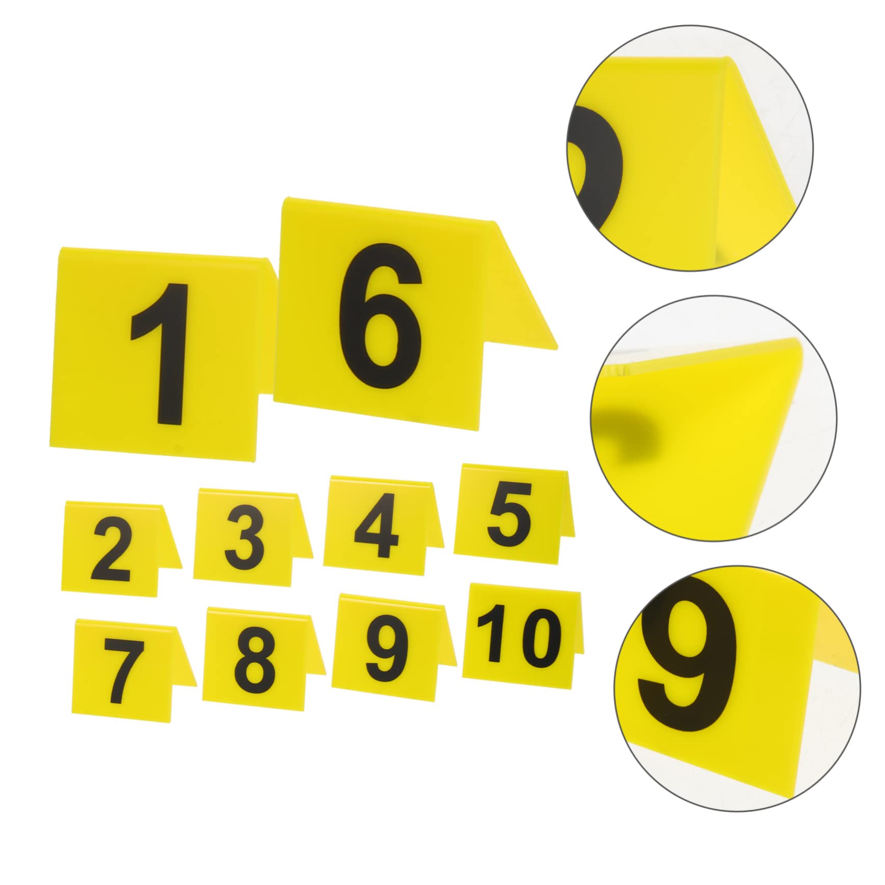10Pièces Marqueurs Numériques Acrylique Réutilisables pour Restaurants Numéros de Table pour Événements Jeux et Fournitures de Fête Marqueurs de Table Pratiques