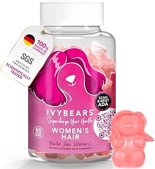 Biotin High Dose & Zinc High Dose - Accelerate Hair Growth with Vitamin B12 High Dose, Folic Acid & Vitamin B Complex High Dose - Gummy Bears for Hair - [KI-Health Advisor ADA] - Vegan