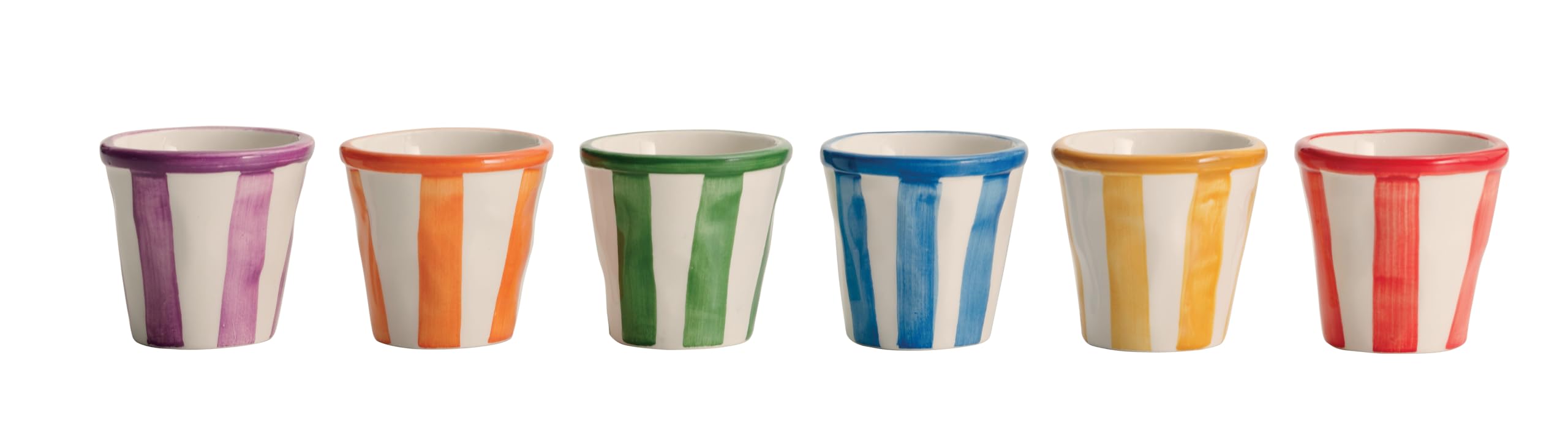 Verres en céramique Zafferano Lido Righe colorés pour café