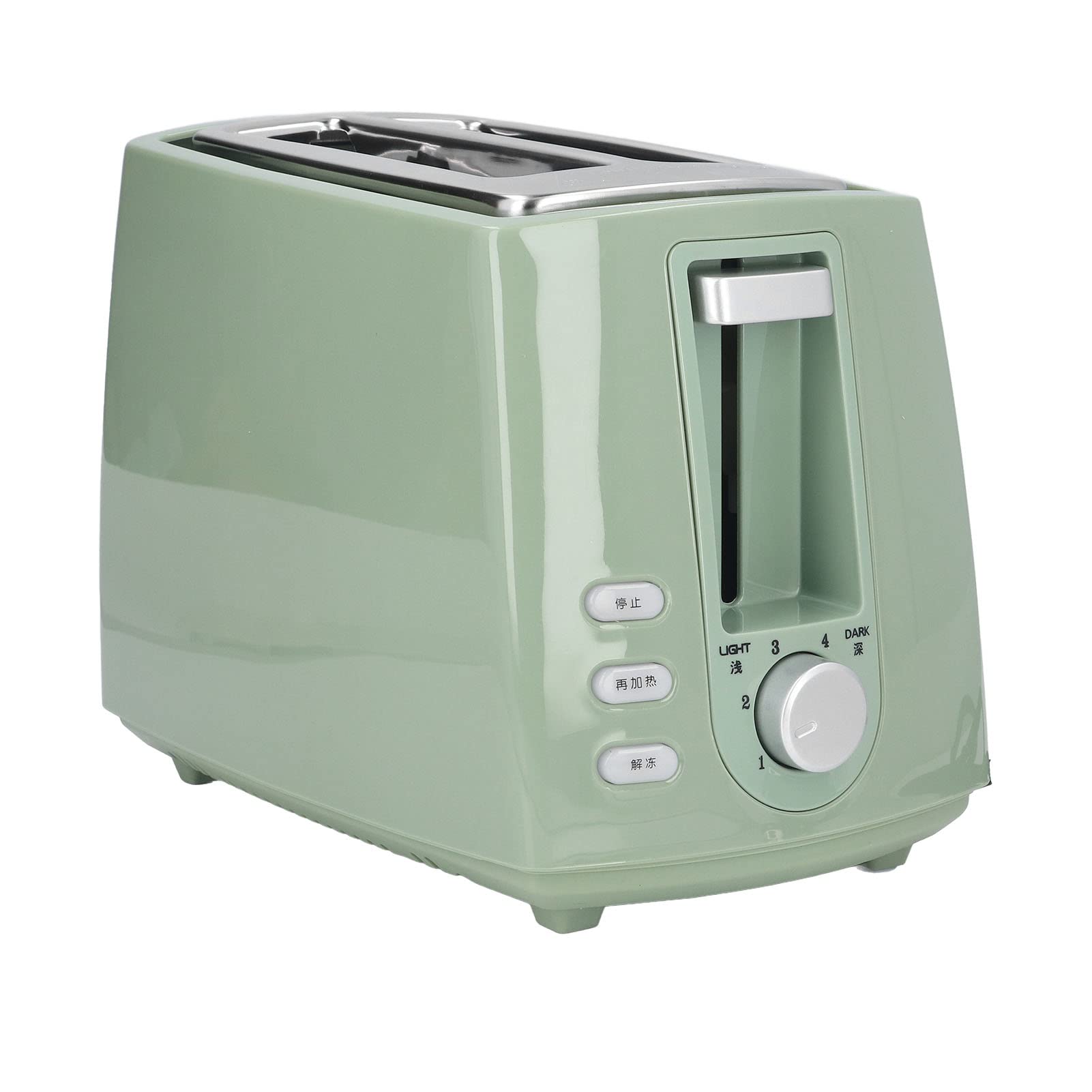 Stainless Steel Toaster, Toaster Easy to Clean Full Automatic EU Plug 220V 2 Slice for Home-image-42