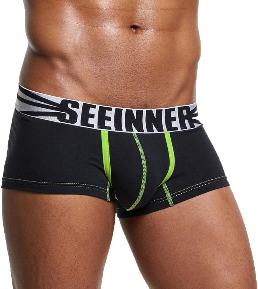 WYTongSeeinner Letter Printed Boxer Briefs For Men Sexy Underwear Shorts Men Boxers Underpants Soft Briefs