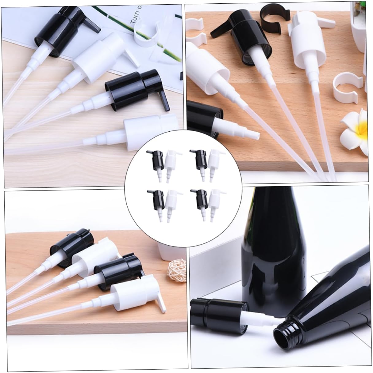 8pcs Plastic Lotion Pump Dispensers with Clips Replacement Heads image 5