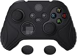 eXtremeRate PlayVital Samurai Edition Silicone Skin for Xbox Series S/X Controller, Anti-Slip Ergonomic Protective Case Cover for Xbox Core Controller w/Thumb Grips - Glow in Dark Green