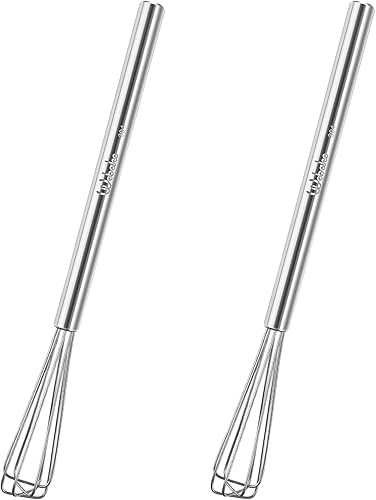 Miniatura 8 de Webake Mini batidores de acero inoxidable de 10.25 pulgadas, pequeños batidores de café expreso, distribución de café pequeño, batidor de barra