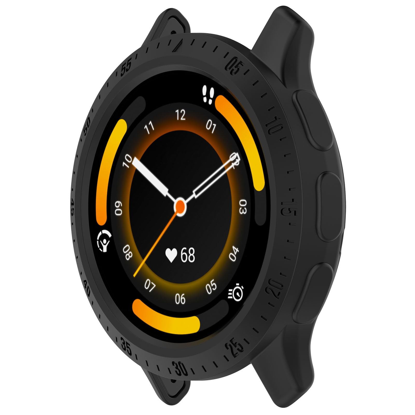 GIOPUEY Etui kompatybilne z Garmin Venu 3 45 mm, miękkie i lekkie etui ochronne z silikonu TPU klasy premium, czarne