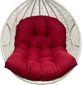 Meiiron Outdoor Patio Hanging Chair Hammock Swing Egg Chair Cushion, Stand Rattan Hanging Egg Chair Cushion Pads Indoor/Outdoor Hanging Chair Pad for Patio Bedroom BalconyStyle 1