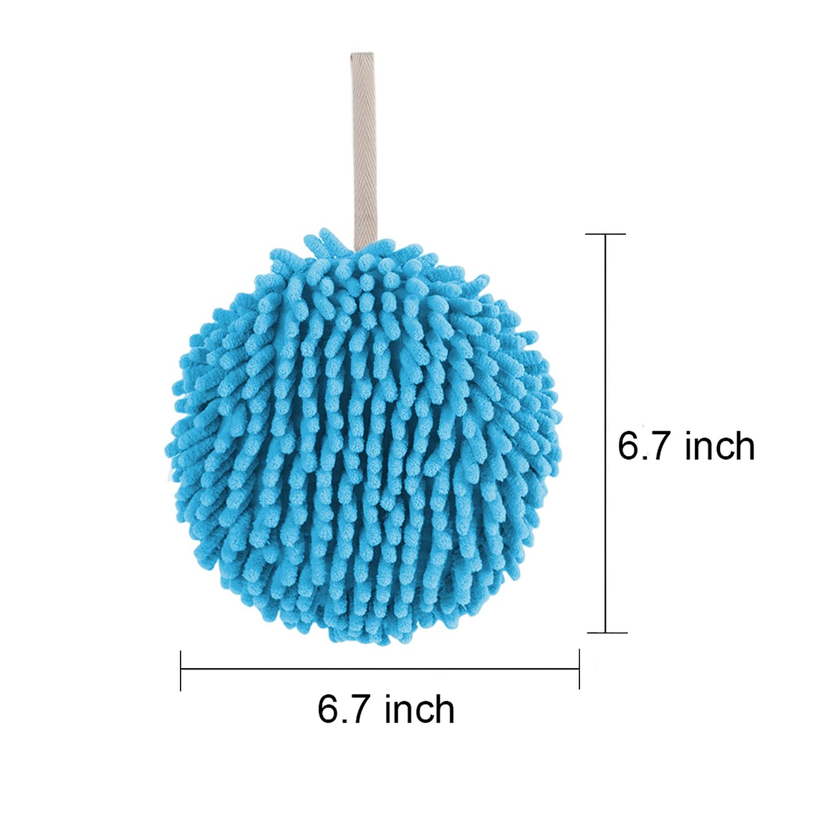 2 Serviettes De Main Chenille Microfibre - Super Absorbantes, Douces - Pour Cuisine Et Salle De Bain - Accrochables - Décoration Mignonne