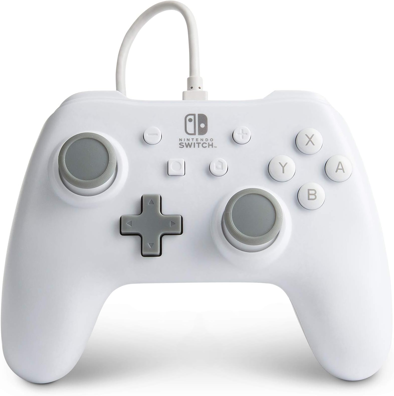 PowerA Wired Controller for Nintendo Switch - White, Gamepad, Game controller, Wired controller, Officially licensed