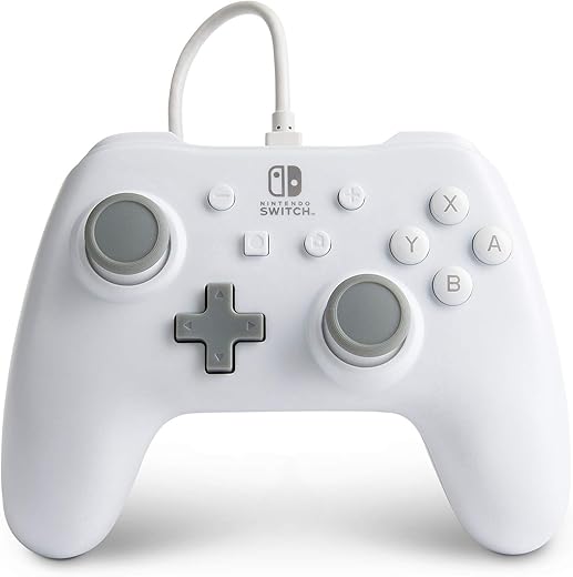 PowerA Wired Gaming Controller for Nintendo Switch, White (Officially Licensed)