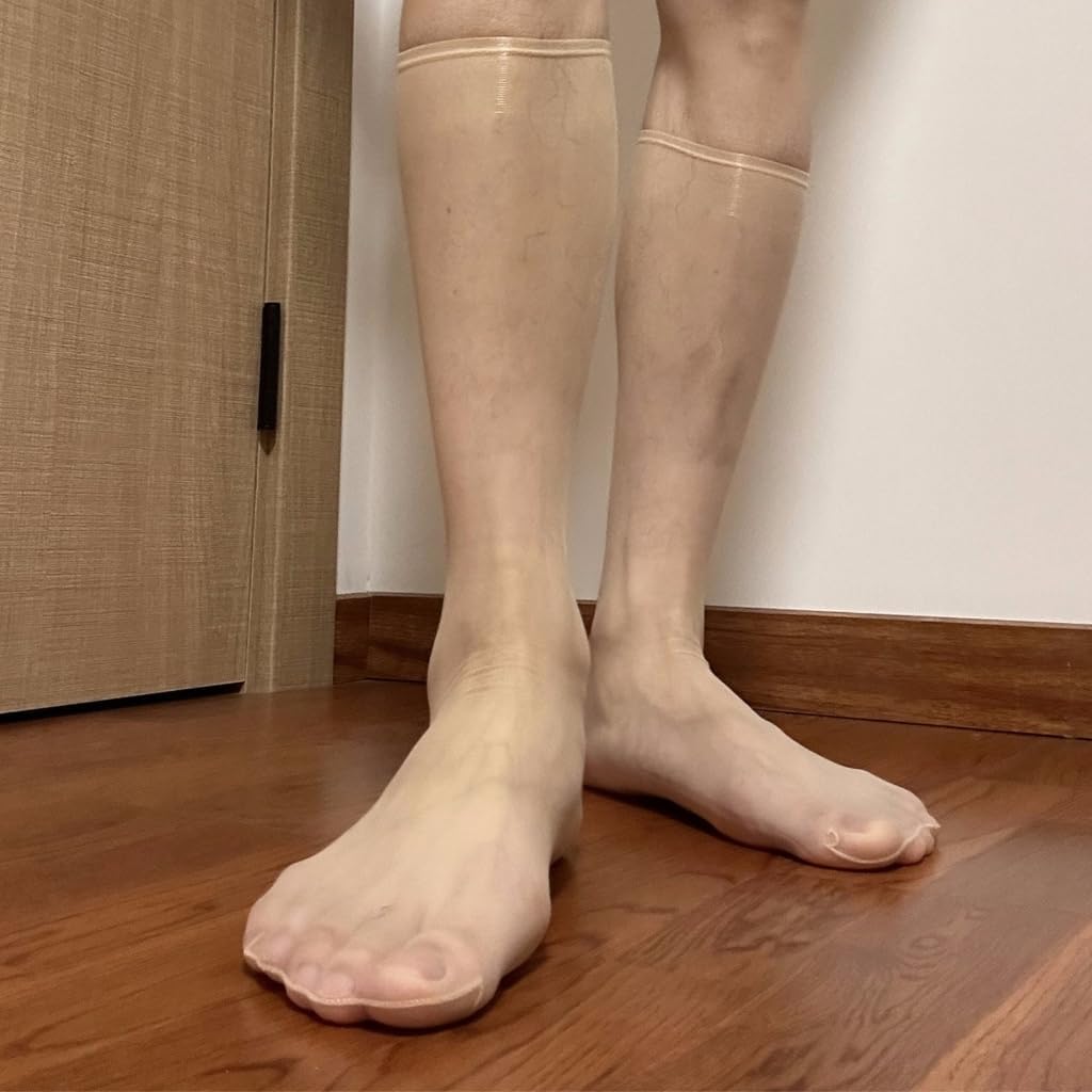 Mens Sheer Business Dress Socks Long Over the Calf Dress or Work Socks Nylon Dress Socks Knee Highs Dress Socks