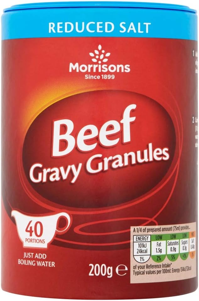 Morrisons Reduced Salt Beef Gravy Granules, 200g Amazon.co.uk Grocery
