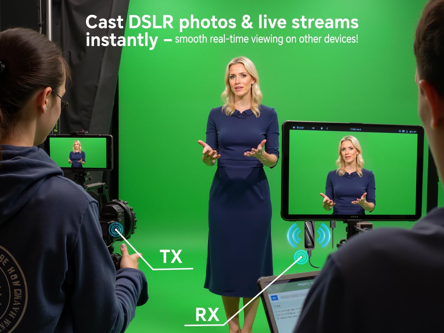 Wireless HDMI Transmitter and Receiver 328FT/100M,4K Decode Plug & Play Portable 5G+2.4G Wireless Display Adapter Extender Kit for Video and Audio to Monitor 9 61bb5QpFkHL. AC SL1500