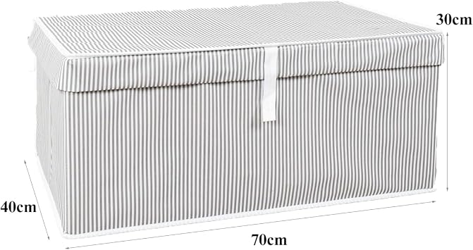 Market Gate Multi-Purpose Organizer Crate Type Box Hurch Organizer with Lid (70 x 40 x 30, Grey)