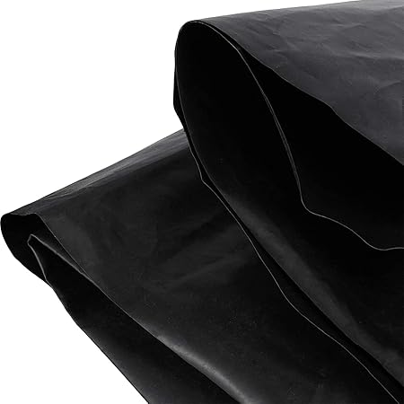 Image CLoook Pond Liner Rubber Pond Tarp, Pool Liner 0.3mm Pond Skins Liner for Fish Koi Pond, Garden Pool and Irrigation Pond - Black