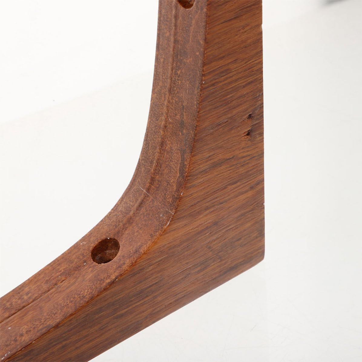 CRAFTHROU Soportes para Estantes de Madera en L Superficie Lisa y Diseño Decorativo 2 Piezas Soporte Resistente para Estanterías Flotantes Ideales para Sala y Cocina