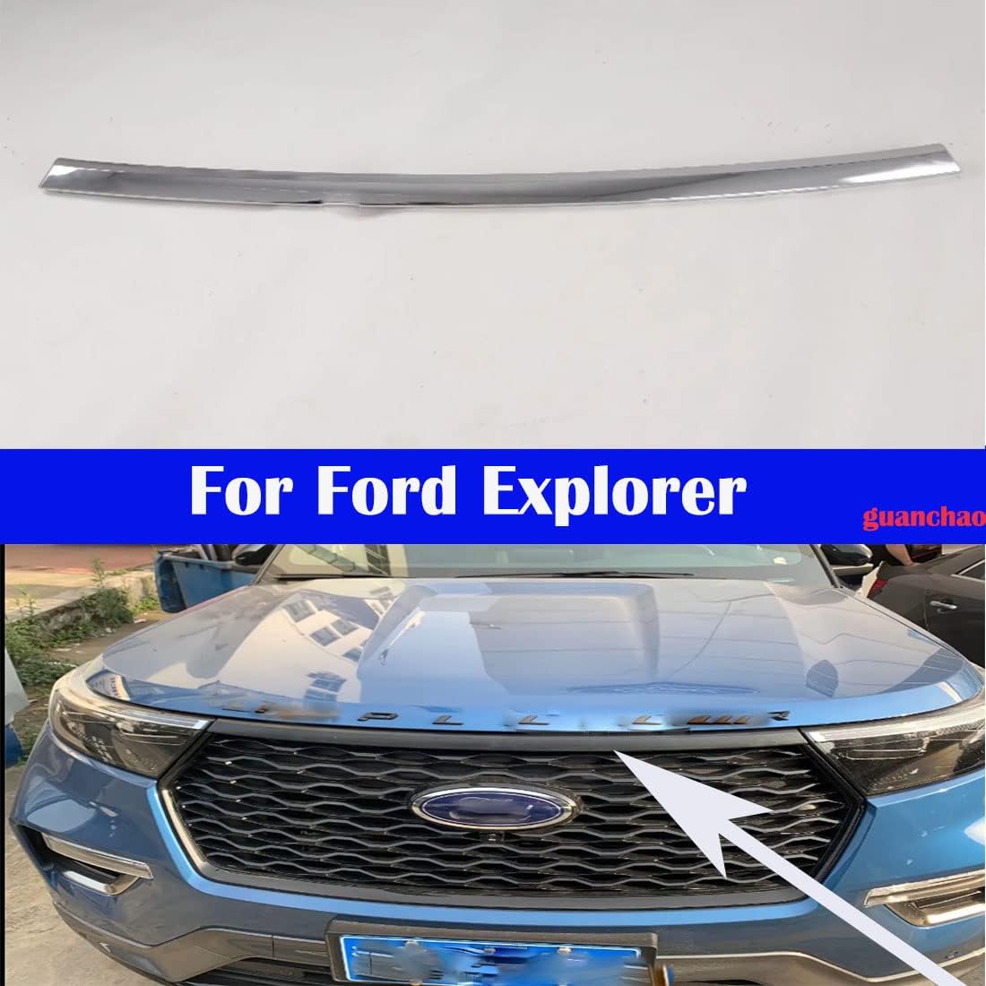 Car door trim modified exterior trim For Explorer 2020-2021-2022-2023 (1 Middle net decorative strip Carbon Fiber)