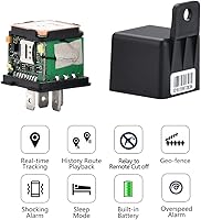 Vista 2 de SinoTrack Rastreador GPS 4G para vehículos, localizador de dispositivos de vehículo, rastreador de relé de automóvil, dispositivo de ubicación