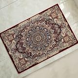 サヤンサヤン ロイヤルタピス2 メダリオン マット 90x140 cm 1畳 レッド 120万ノット