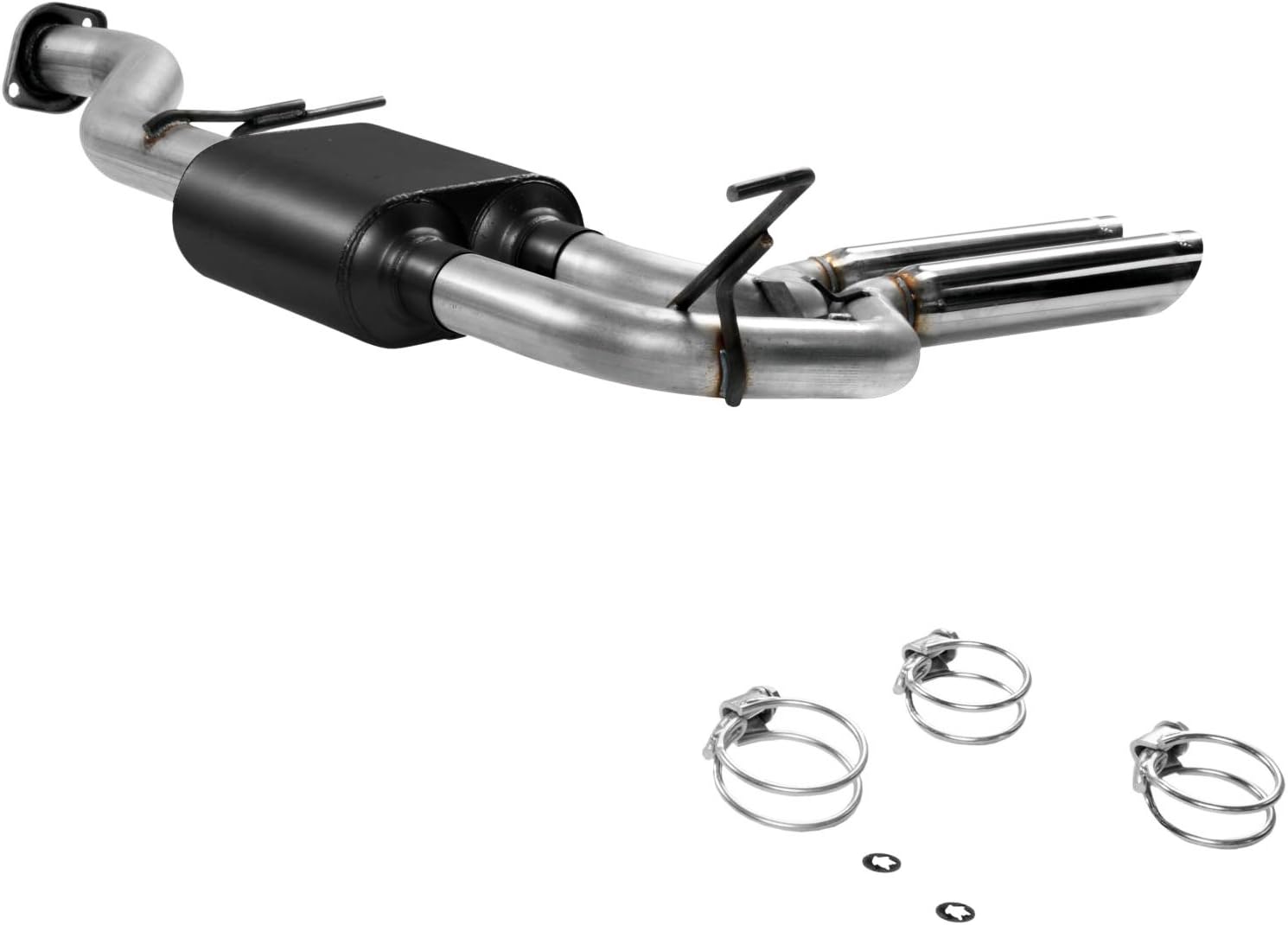 Flowmaster 17392 American Thunder Cat-Back Exhaust Kit 3 Inch Aluminized Steel 3 Inch Stainless Tips Compatible with 1999-2007 Classic Chevy Silverado GMC Sierra 1500 4.8L 5.3L Standard Cab Short Bed