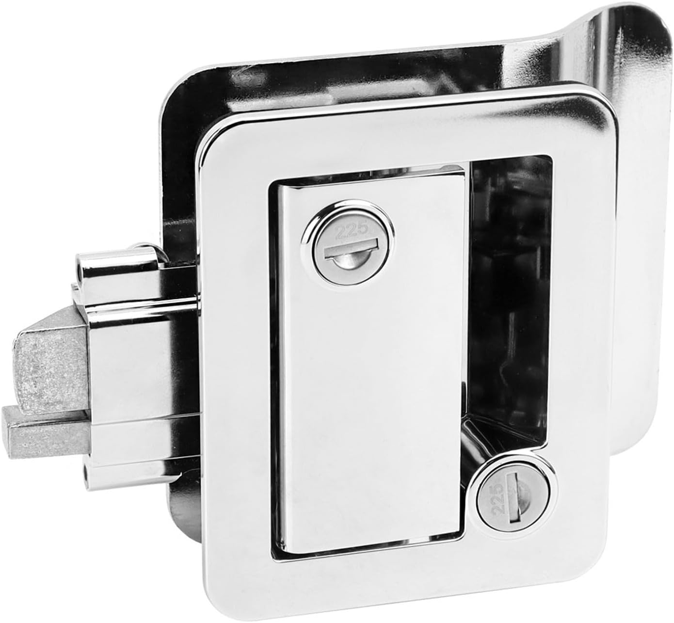 Zinc Alloy Camper Door Lock Replacement Part with Inner-Outer Dual Mechanism, Waterproof Metal Latch for Caravan and Camper Trailer, Simple Installation and Deformation Resistance