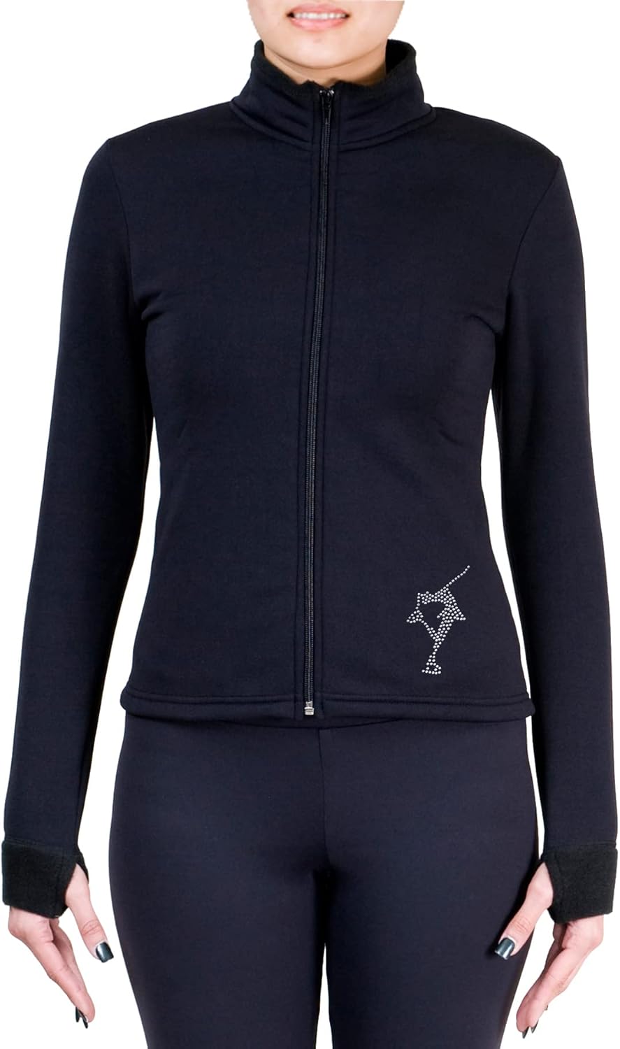 NY2 SPORTSWEAR Figure Skating Polartec Polar Fleece Jacket with Rhinestones J-R225 - Child Sizes