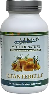 Organic Chanterelle Mushroom Capsules 1000mg - 120 Vegan - Natural Vitamin D & Essential Amino Acids - Non-GMO - Bone Strengthening Supplement, Immune & Nutritional Vitality