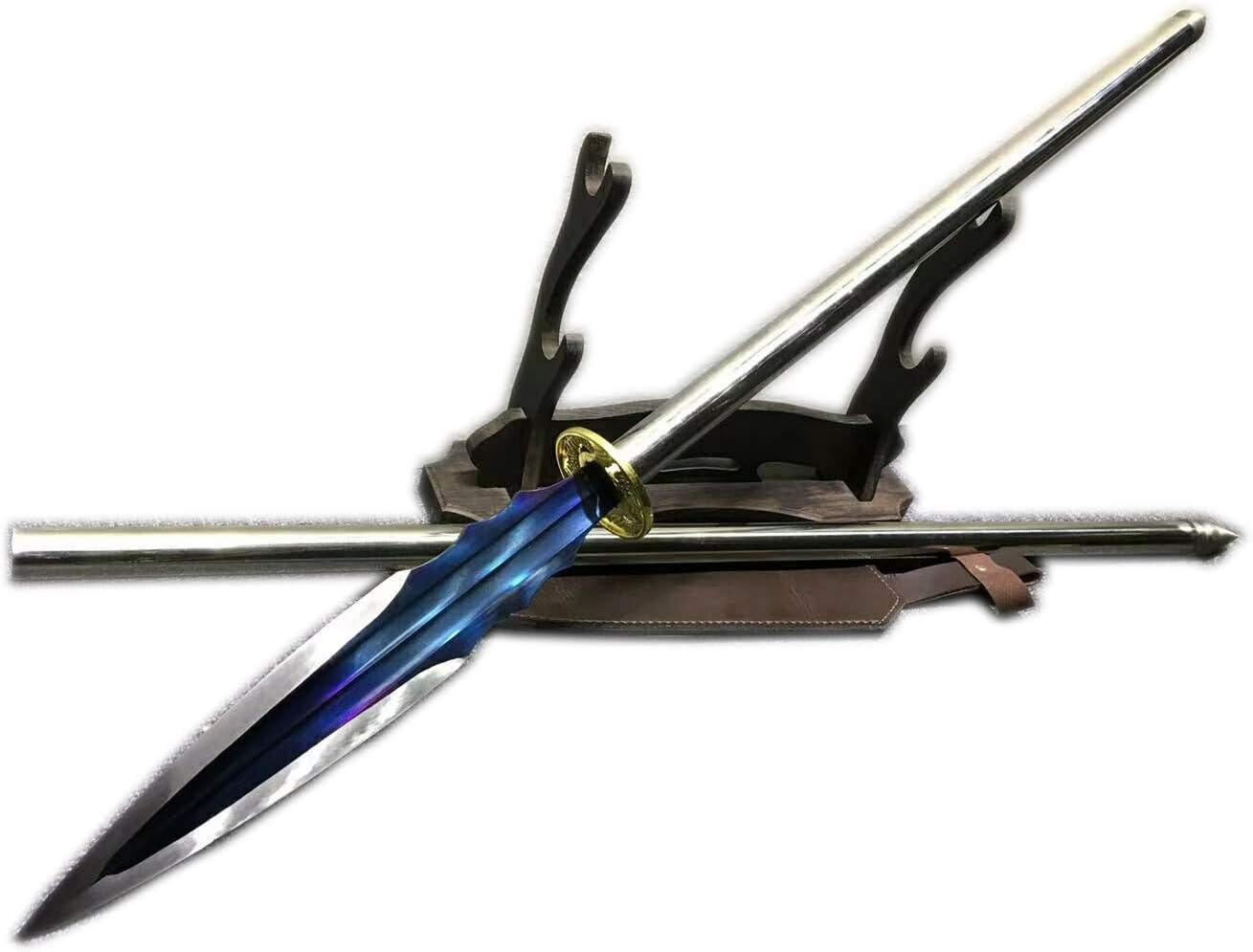 LoongSWORD Lance,Spear(High Carbon Steel Blade,Stainless Steel Rod) Handmade,Length 76"