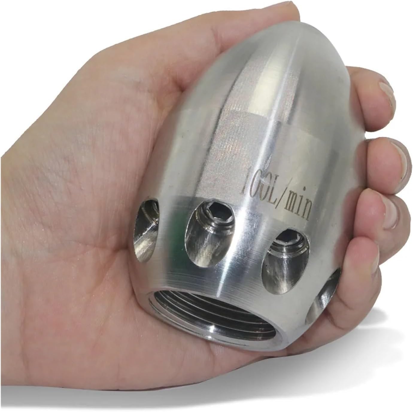 Industrial Machinery High-pressure Nozzle, 30mm/1.18inch Inner Thread, Front 1 Hole Rear 8 Holes, 100L/min, High Pressure Cleaning Machine Nozzles