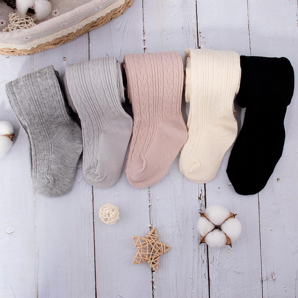 Baby Girls Cable Knit Tights Thick Cotton Toddler Footed Leggings Dance Pantyhose Dress Winter Warm Stockings for Kids - Image 7