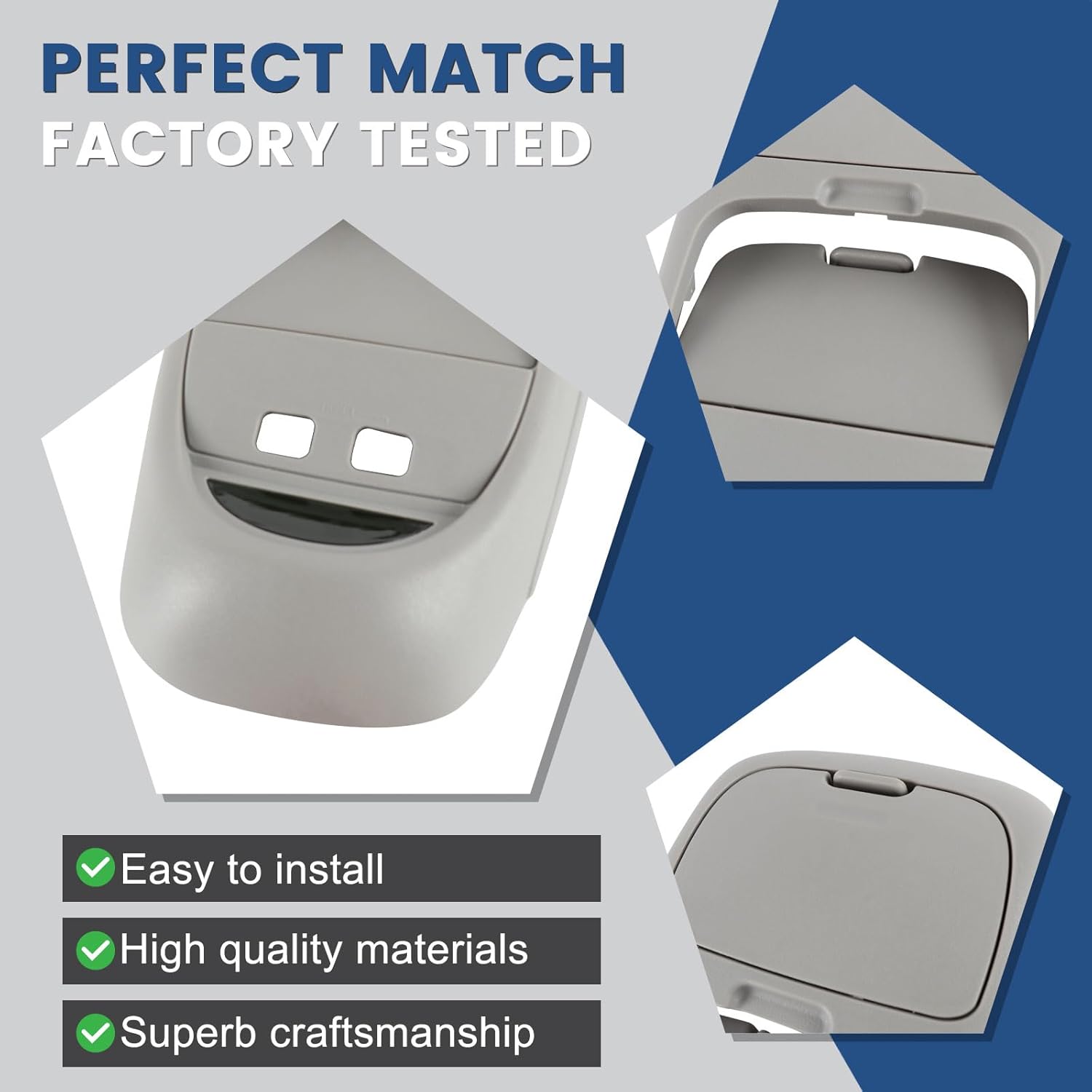 Overhead Console Compatible with 2002-2004 Ford F250 F350 F450 F550 Super Duty Interior Roof Console Panel Replaces # 2C3Z-25519A70-AAC 2C3Z25519A70AAC