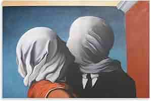 ルネ・マグリット　恋人たち René Magritte ポスター Amazon.co.jp: Rene Magritteルネ・マグリット《恋人たち