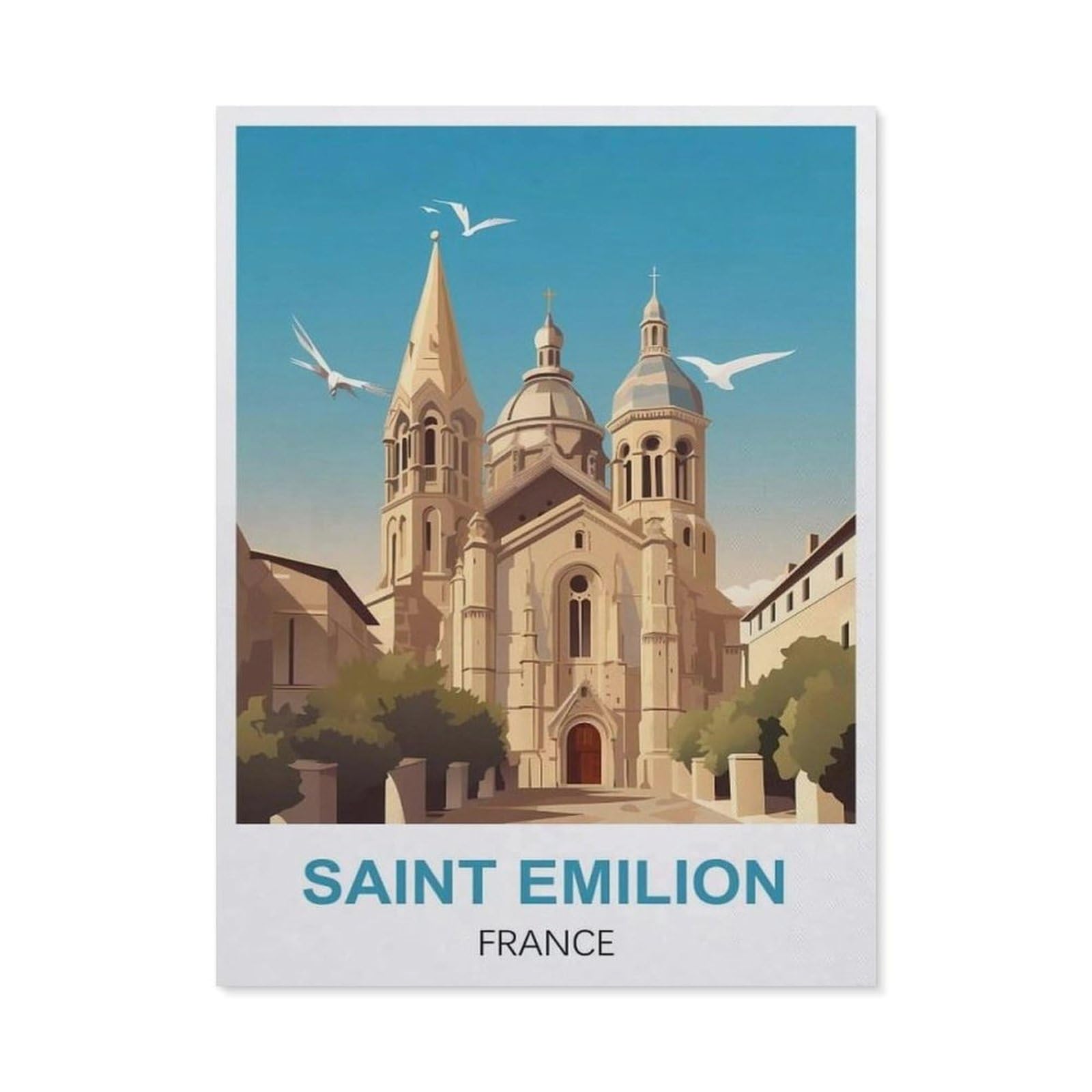 Vintage Metal Tin Sign，Saint Emilion France(30x40cm）