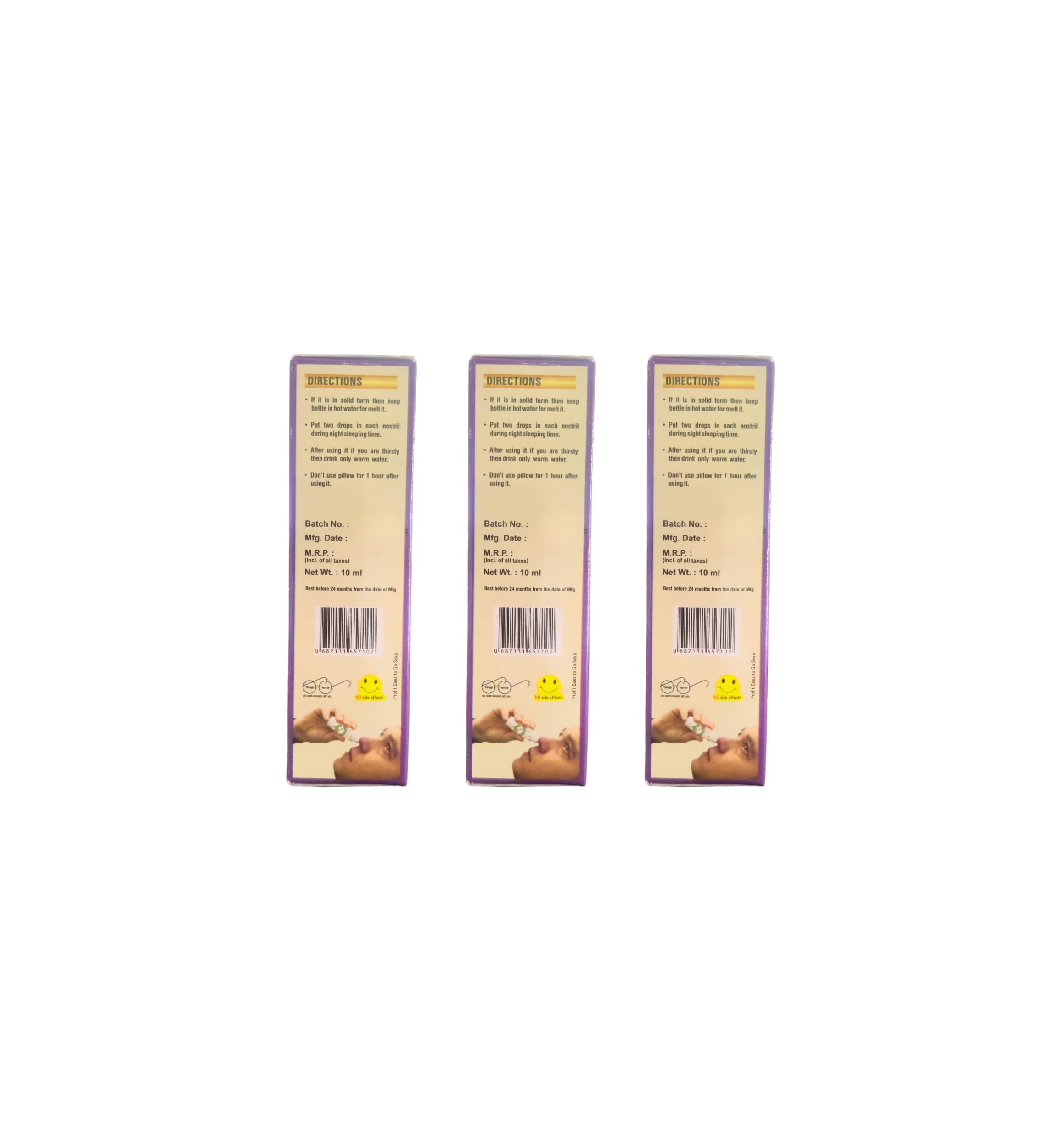 Goseva Triphala Ghrita Nasya 10ml (Pack of 3) - Ghee Nasal Drops — Amazon image 4
