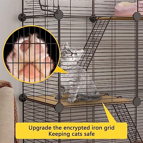 Cage pour chats noire : enclos modulable intérieur et extérieur - 3