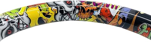 Miniatura 4 de Patrón de graffiti Volante de carreras de coche acrílico plano Drifting Car Sport Volante para Sim Drift Juego de PC