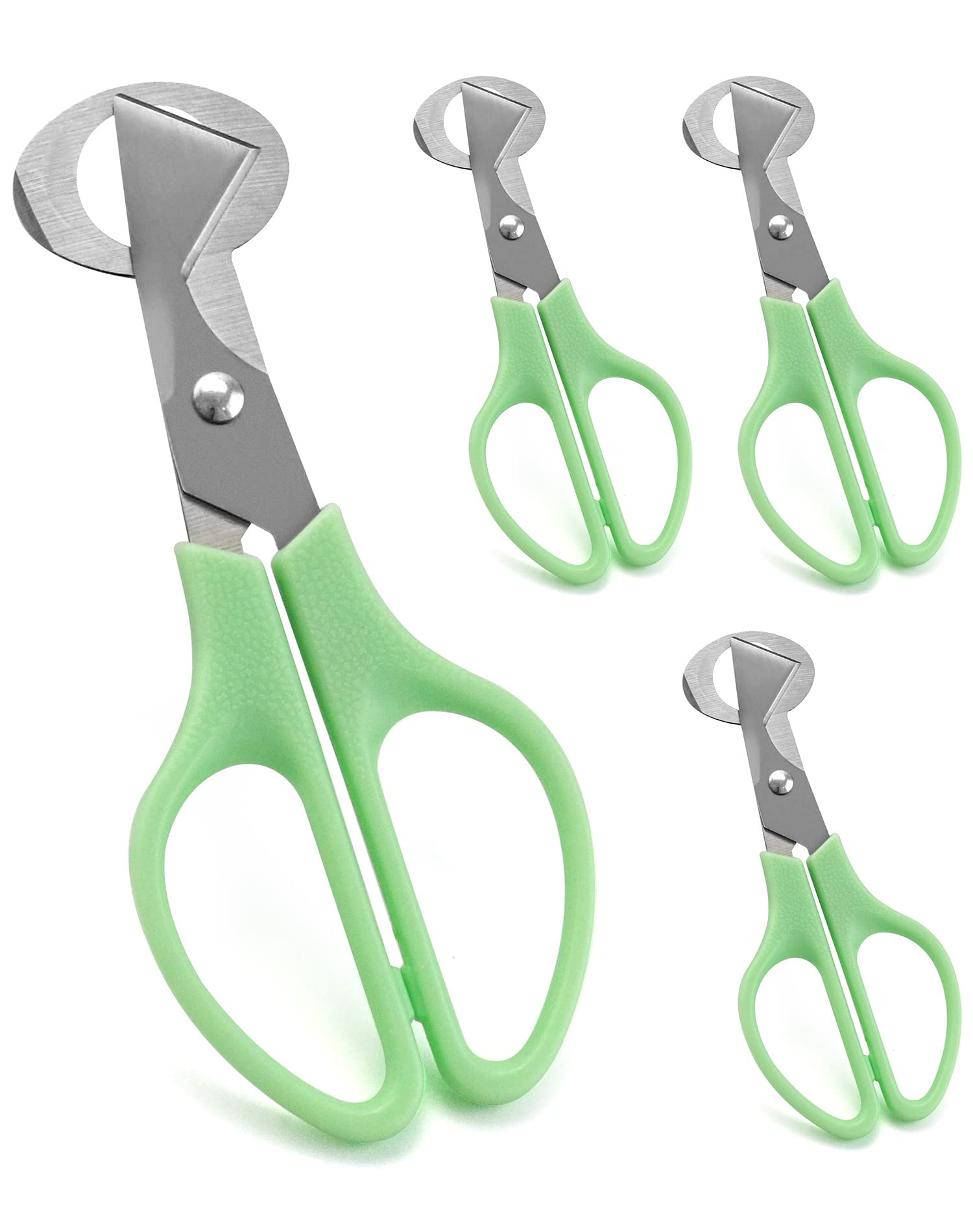 QWORK 4 Pezzi Forbici Uova di Quaglia in Acciaio Inossidabile per Cucina