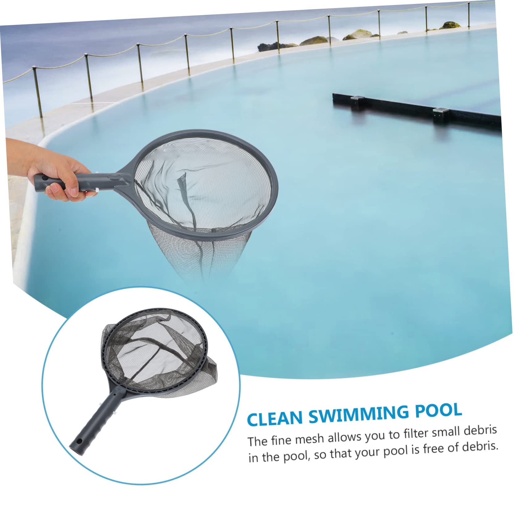Toddmomy 2piezas Limpieza Portátil para Piscina y Estanque Recogehojas Mango Herramienta De Usar para Mantener Piscina Limpia