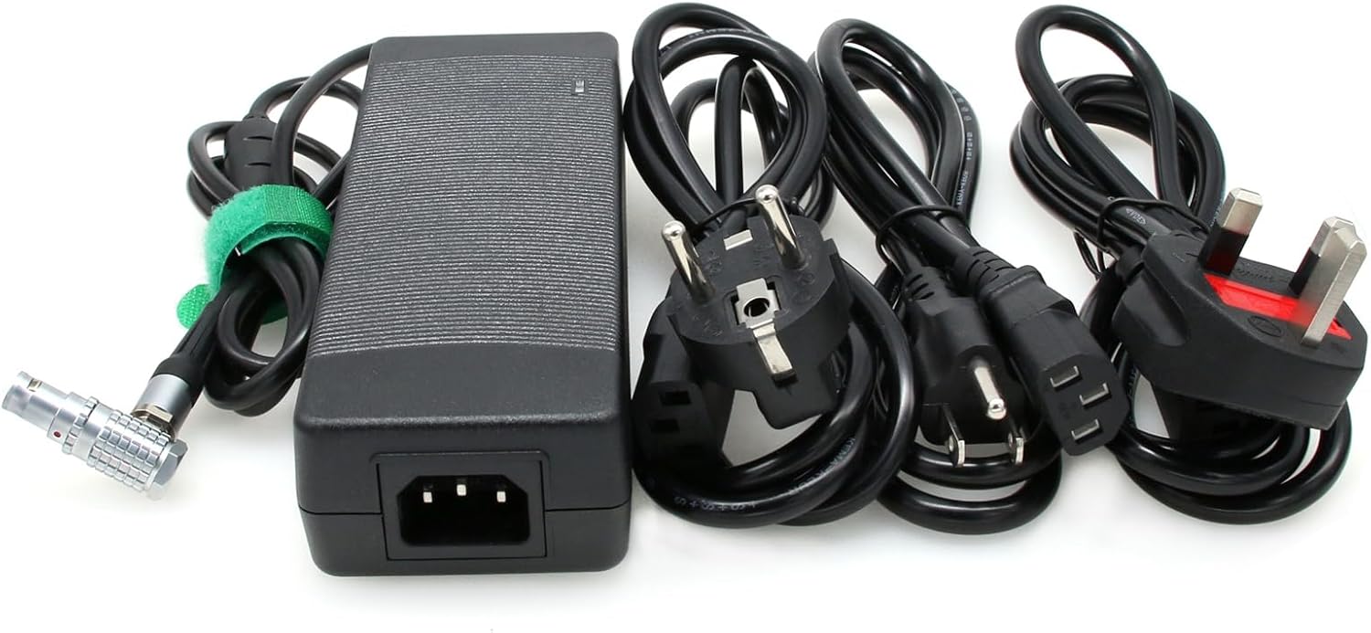 16V AC Power Adapter for RED V-Raptor Komodo-X DSMC3 DSMC2 Epic Scarlet Dragon Gemini Helium Ronin 4D Camera, Right Angle 6 Pin Female 4+2 pin, 10A 160W
