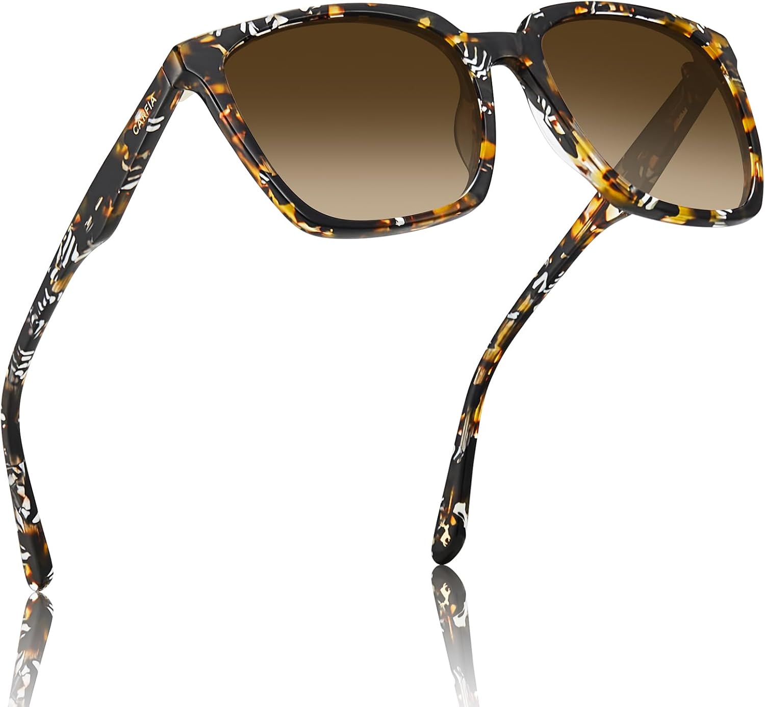 Carfia Acetate Oversized Square Polarized Sunglasses for Women Big Face Fashion Retro Sunnies CA5505 - Image 8