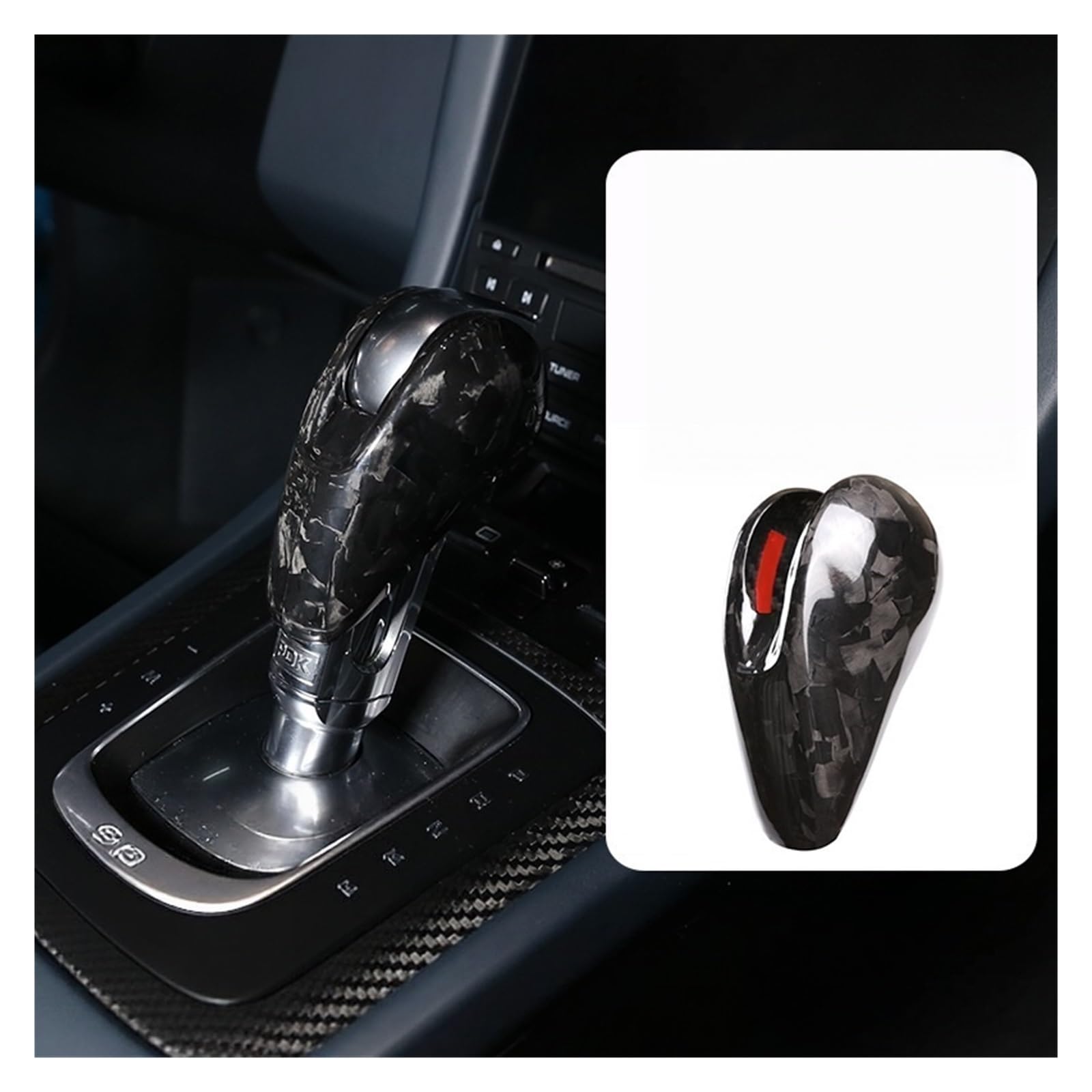 Compatible for Porsche 718 911 Macan Forged Carbon Shift Knob Cover