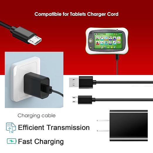 Cargador Rápido para Kindle Paperwhite, Oasis, Fire HD, USB, 5V 2A, Negro miniatura 4
