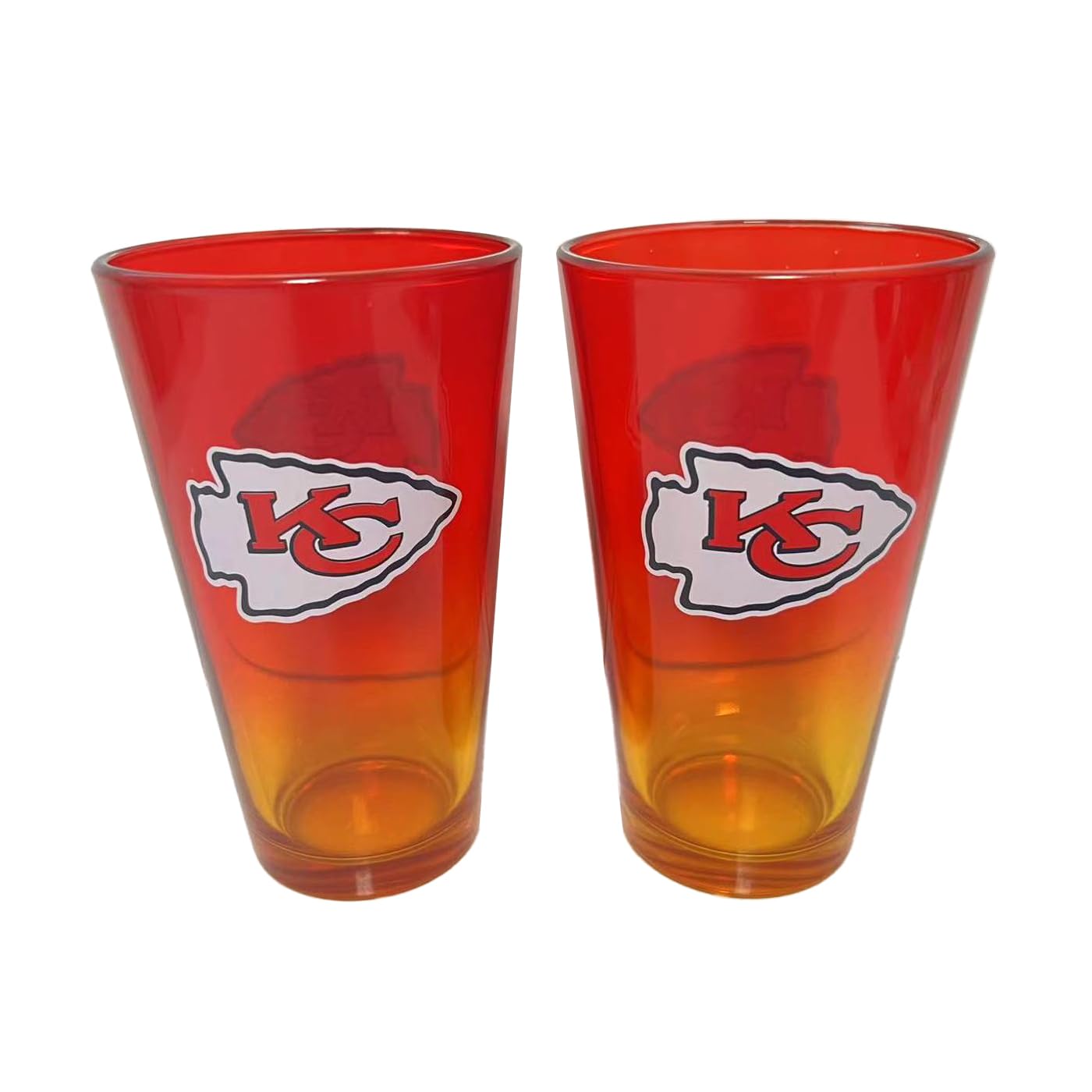 Kansas City Chiefs NFL Pint - Set di 2 bicchieri da 475 ml