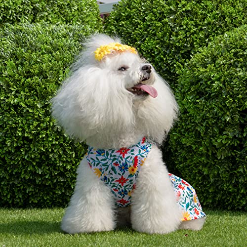 Image of CuteBone Dog Mesh Dress Puppy Sundress Pet Outfit Summer Fashion for Small Dogs Girl Cat Clothes