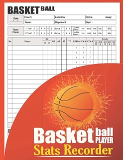 Basketball Player Stats Recorder: Easy Basketball Scorebook to help Coaching Youth Basketball By keep tracking and recording Personal player ... record shot location,Large print "8.5*11"in