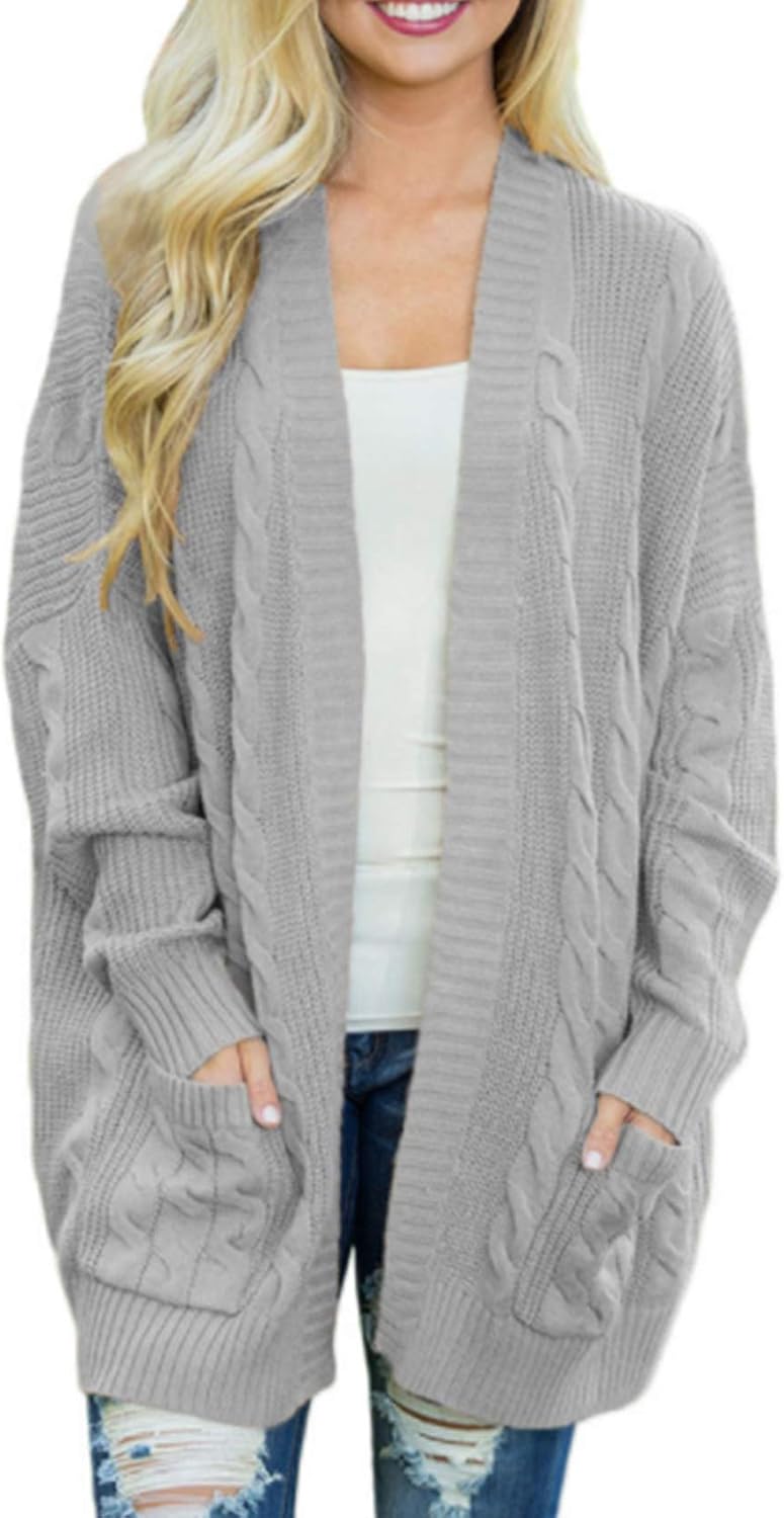 Legou Women's Long Sleeve Open Front Winter Sweater