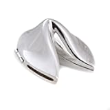 Bey-Berk Silver Plated Fortune Cookie, Metal Fortune Cookie Paperweight, Proposal Gift, Bridesmaid Gift, Include Your Special Message, Gift for The Hostess, Girlfriend Proposal Idea