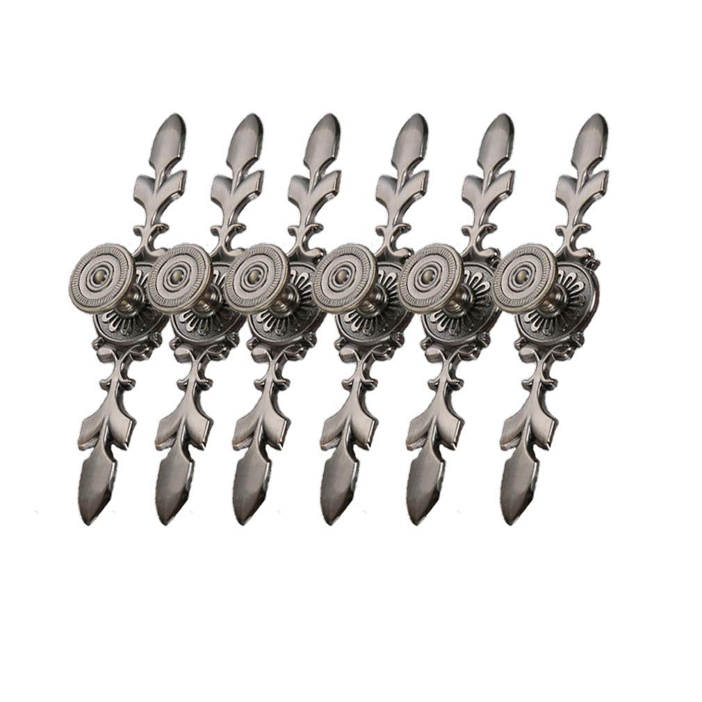 Pomos para Muebles de un Solo Orificio, 6 Unidades, de aleación de Zinc, para Puerta, cajón, Cocina, Dormitorio, Armario, cajón, Multicolor, con Tornillos (Cobre, 118 mm)