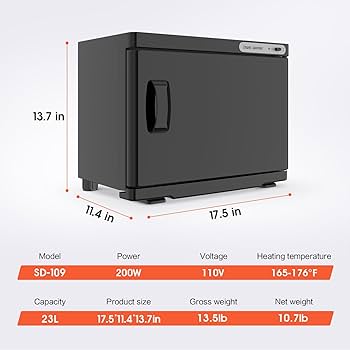 Towel Warmer Cabinet, 23L Large Hot Bath Towel Warmer Heating Use For Facial Spa, Hair Beauty, Salon Equipment And Home- White